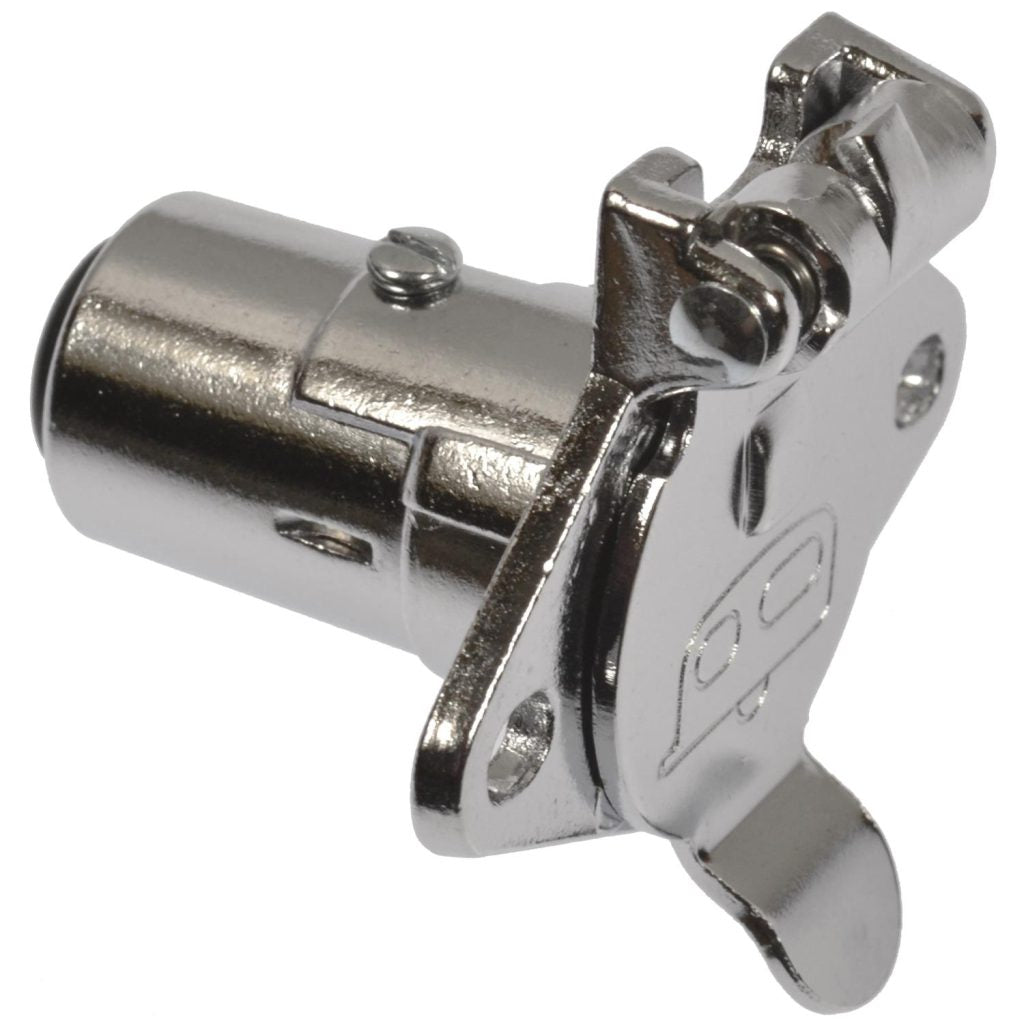 Pollak 4P-103V 4-Pole Round Vehicle End with Chrome Socket