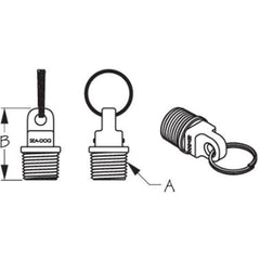 Sea-Dog 520059 Emergency Garboard Drain Plug - 1/2" NPT