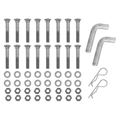 Extreme Max 3005.5588 Heavy-Duty Floating Dock Galvanized Link Connector Kit - Includes Two Complete Hinge Sets to Connect Two Floating Dock Sections