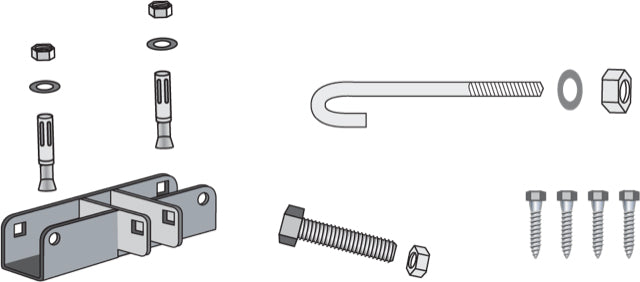 Tie Down 59327 Xi2 Lateral Strut - 7' Concrete Hardware Kit