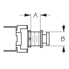 Sea-Dog 420415-1 Miniature Horn Button - Red
