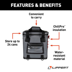 Lippert 2021099915 Adventure Pro 24 Can Soft Pack Cooler