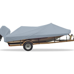 Carver 77219S-11-D-1 Styled-to-Fit Boat Cover for Wide Bass Style Boats - 19'6" , Mist Gray