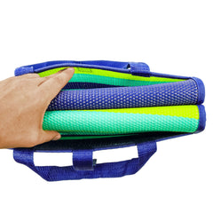 Camco 42806 Handy Mat 60" X 78" Outdoor Mat With Strap (Green/Turquoise)