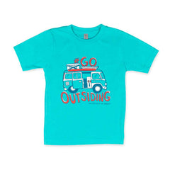 Camco 53409 LIBATC T-Shirt - Go Outsiding (Tahiti Blue), Youth X-Large