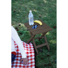 Camco 51882 Small Adirondack Folding Table - Brown