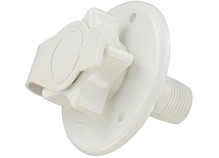 VALTERRA A01-0168 WATER INLET 23/4IN PLASTIC FLANGE MPT WHITE BULK