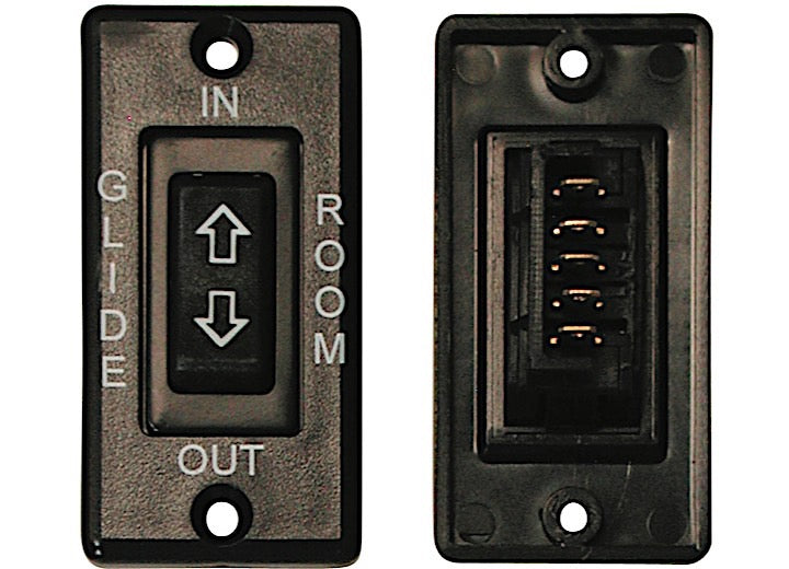 VALTERRA DG171586BVP SQUARE 5 PIN INLINE TERMINAL SWITCH BLACK W/ PLATE