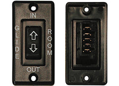 VALTERRA DG171586BVP SQUARE 5 PIN INLINE TERMINAL SWITCH BLACK W/ PLATE