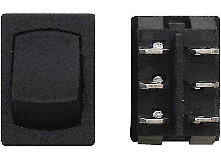 VALTERRA DG267PB MINI MOMENTARY ON/OFF/MOMENTARY ON DPDT BLACK 3/BAG