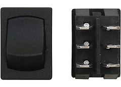 VALTERRA DG267PB MINI MOMENTARY ON/OFF/MOMENTARY ON DPDT BLACK 3/BAG