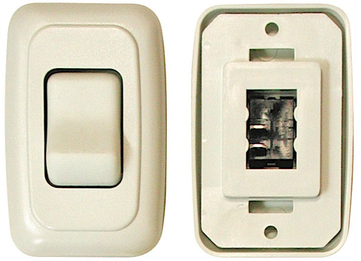 VALTERRA DG3101VP SINGLE CONTOUR ON/OFF SWITCH WITH BASE AND PLATE WHITE