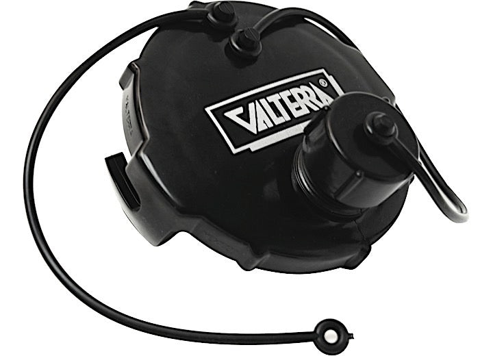 VALTERRA T1020-1BU WASTE VALVE CAP 3IN 3/4IN GHT WITH CAP BLACK BULK