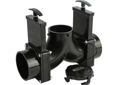VALTERRA T84 ELL DOUBLE ROTATING VALVE 3IN HUB X 3IN HUB X 3IN BAYONET CAP