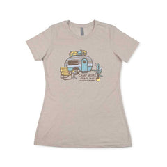 Camco 53426 LIBATC T-Shirt - Camp More (Sand), Women's Medium