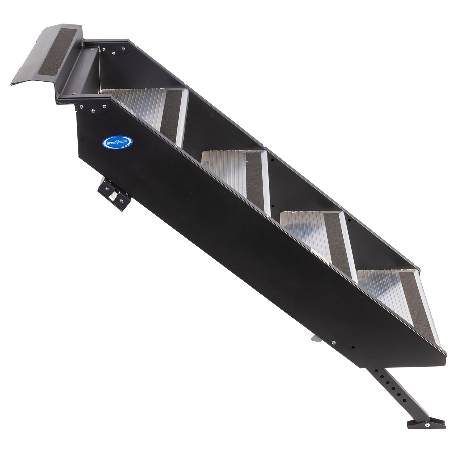 MORryde STP-213 StepAbove Fold-Up RV Entry Step - 4-Step (8" Step Rise), Fits 30" to 32" Door Width