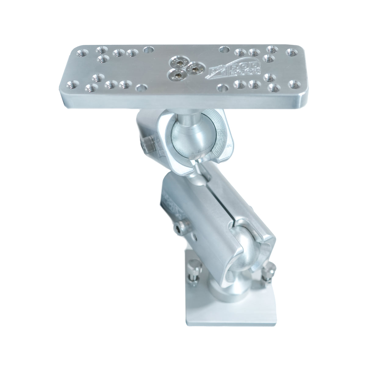 Rod Boss 6025EM-DB Single Screen Electronics Mount - 2.5" Double Ball and Socket