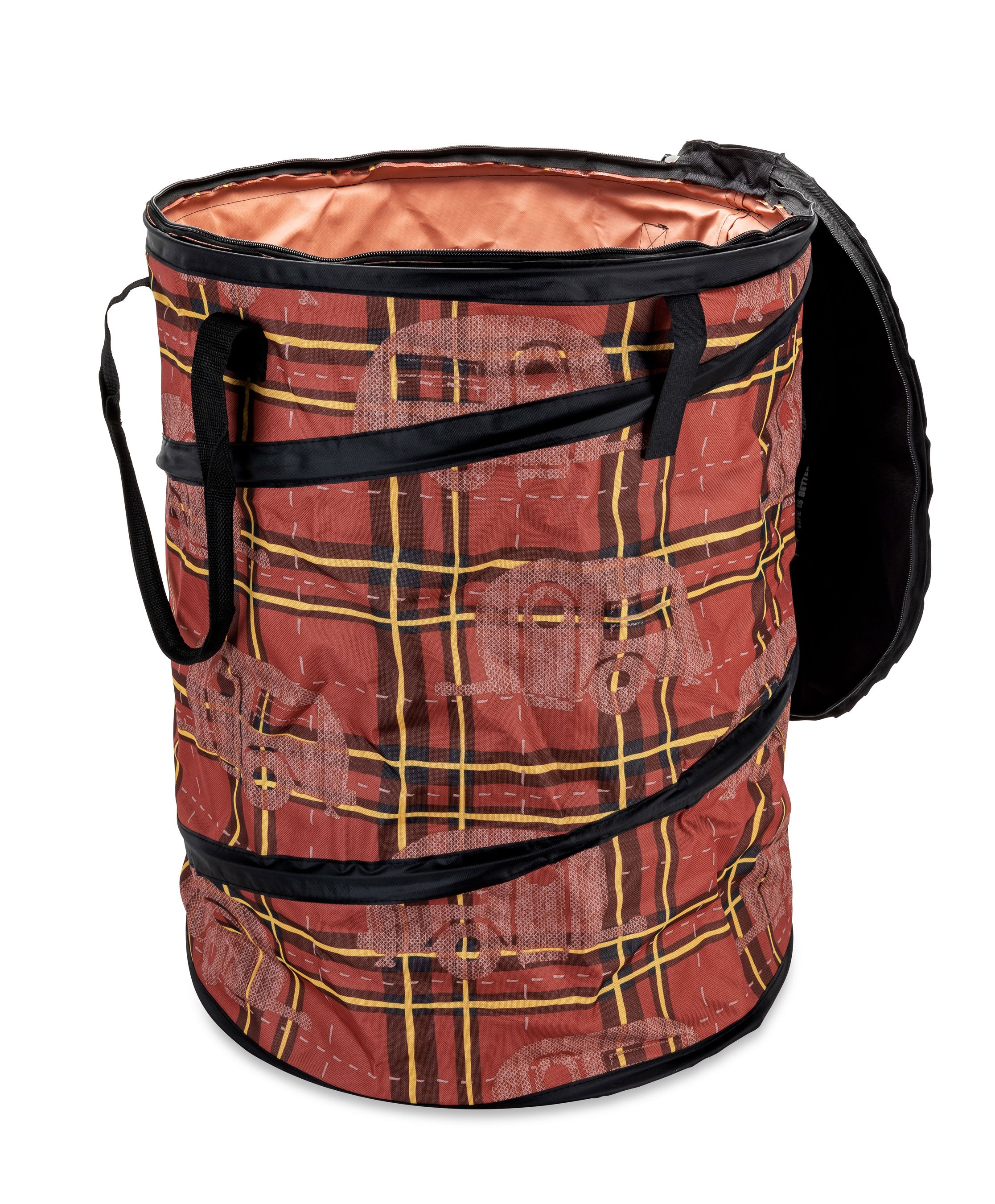 Camco 53489 Life is Better at the Campsite Pop-Up Utility Container - 18" x 24", Red Plaid