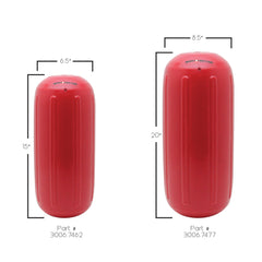 Extreme Max 3006.7477.4 BoatTector HTM Inflatable Fender Value 4-Pack - 8.5" x 20", Bright Red