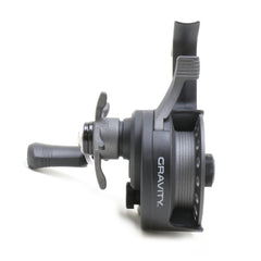 Clam 15504 Gravity Reel - RH Retrieve, Graphite