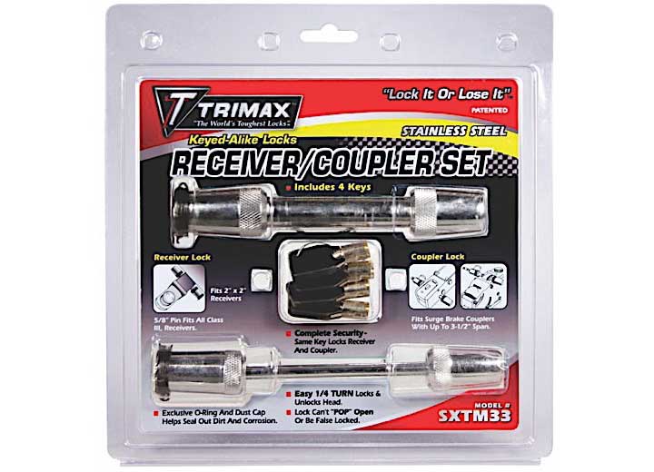 TRIMAX SXTM33 TRIMAX 100% STAINLESS STEEL SXT35/8IN REC. & SXTC3 31/2IN SPAN COUPLER