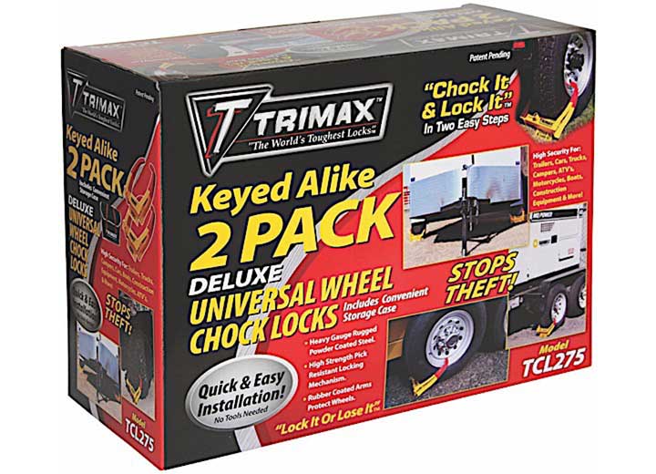 TRIMAX TCL275 TRIMAX WHEEL CHOCK LOCK KEYED ALIKE TWO PACKMEDIUM