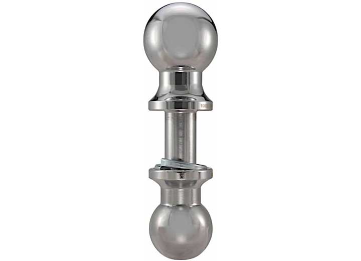 TRIMAX TDBAL22516 2IN & 25/16IN DOUBLE TOW BALL CHROME FOR ALUMINUM HITCHES