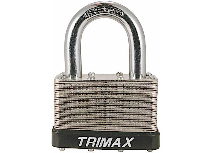 TRIMAX TLM2150 DUAL LOCKING 65MM SOLID STEEL LAMINATED PADLOCK W/ 15IN X 7/16IN DIA. SHACKLE