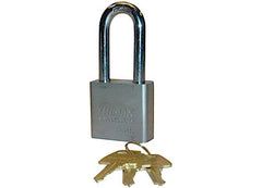 TRIMAX TPL275L SQ. HARDENED 50MM SOLID STEEL PADLOCK 225INX 10MM DIA.SHACKLEREKEYABLE