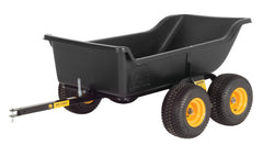 Polar Trailer 8262-D-1 Heavy Duty Tandem Axle 1500 lb. 22 Cubic Foot ATV UTV Lawn Mower Trailer TA1500 and Wide Track Rubber Wheels Hauling Outdoor - Black