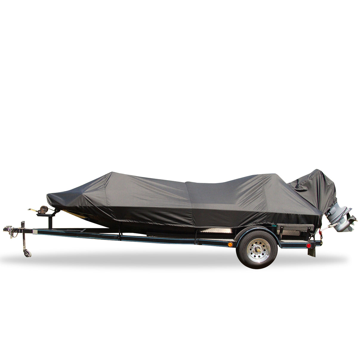 Carver 77816S-02 Styled-to-Fit Boat Cover for Jon Style Bass Boats - 16'6", Black