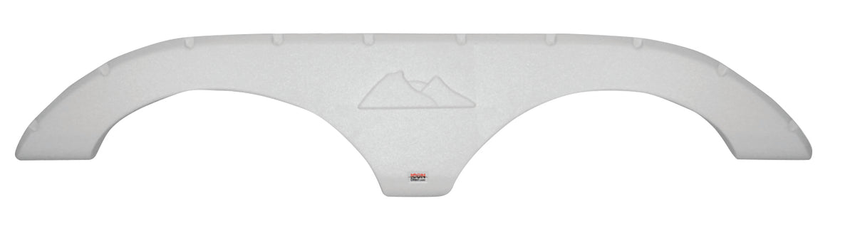 Icon 12303 Tandem Axle Fender Skirt FS2293 for Keystone 5th Wheel Travel Trailer - Polar White
