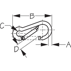 Sea-Dog 156060-1 Galvanized Steel Snap - 1/4"