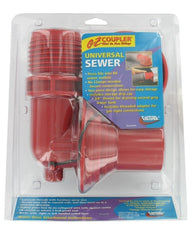 Valterra F02-3305VP EZ Coupler 90-Deg Sewer Adapter and Thread Attachment - Red