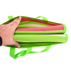 Camco 42813 Handy Mat 60" x 78" Outdoor Mat with Strap (Green/Red)