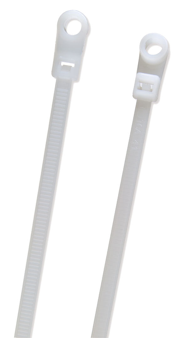 Grote 83-6116 Nylon Cable Ties - Screw Mount, 100 Pack, White
