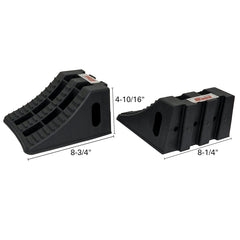 Extreme Max 5800.5852 Heavy-Duty Interlocking Wheel Chock for Tandem Axle Trailers and RVs - 9.2" x 8.2" x 4.7", Pair