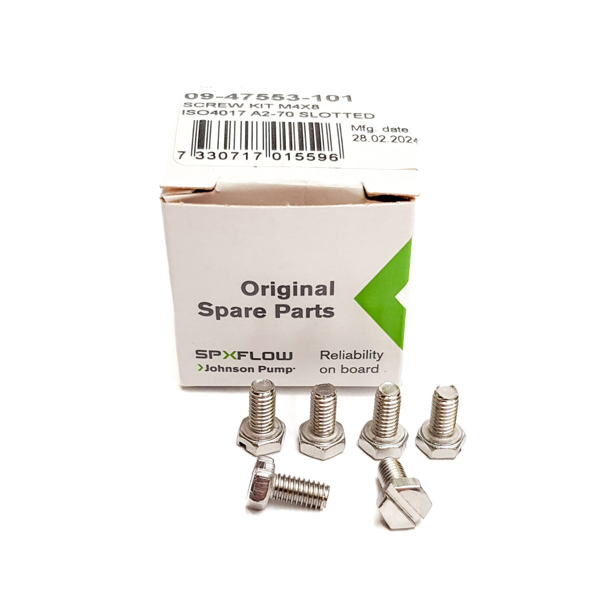 Johnson Pump 09-47553-101 Screw Kit M4x8 Screws for F35, F4, and F46 Pumps 6-Pack