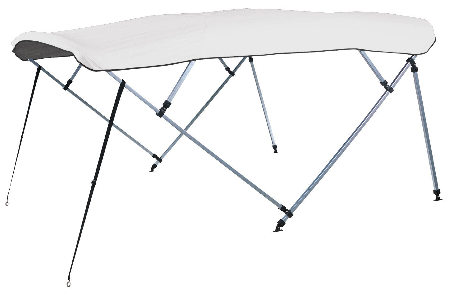 Carver A(8SQ)4893UB-40 8'L 4-Bow SQ Tube Pontoon Bimini Top Kit - 48"H, Fits 96"-102" W, Natural