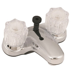 Empire Brass U-YJW73-E RV Non-Metallic Bathroom Faucet with Diverter and Smoked Crystal Handles 4" - Chrome