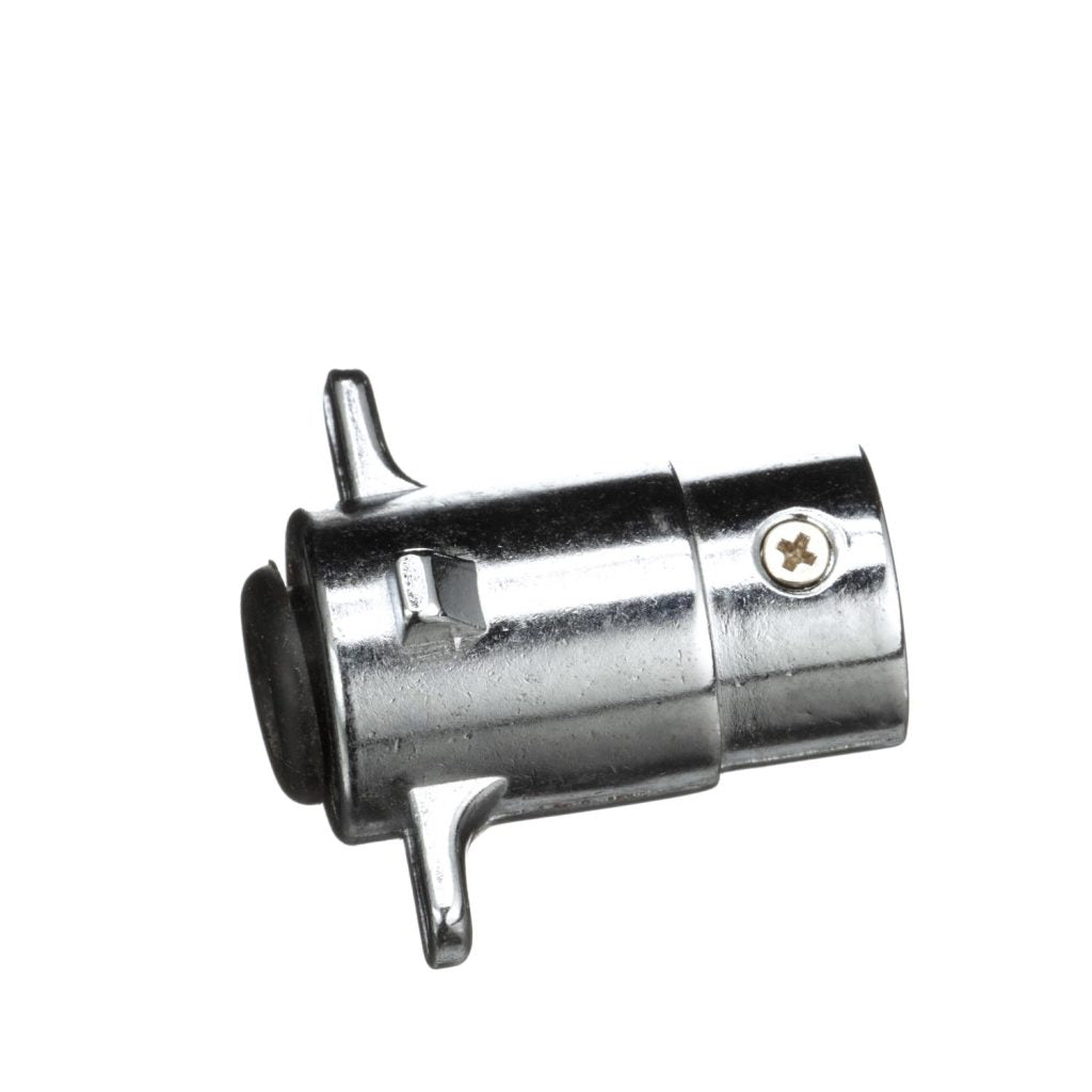 Pollak 4P-102V 4-Pole Round Trailer End with Chrome Plug