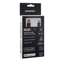 Scanstrut CBL-LU-600 ROKK Charge Cable - 2', Apple Lightning Connector x USB Type-A