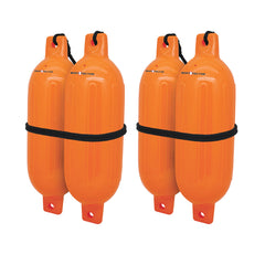 Extreme Max 3006.7641 BoatTector Inflatable Fender Value 4-Pack - 6.5" x 22", Neon Orange