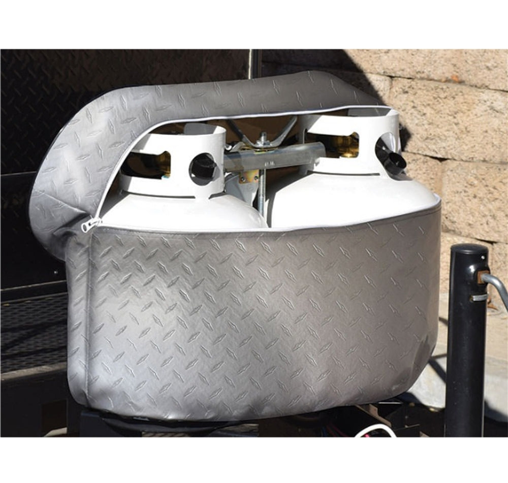 ADCO 2712 Diamond Plated Vinyl Propane Tank Cover - Double Tank, 20 lb./5 Gallon