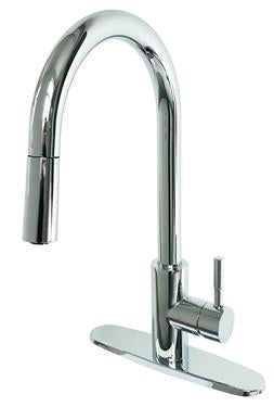 Empire Faucets SL4000CH-A Metal Kitchen Pulldown Faucet with Bullet Spray Head and Stainless Steel Lines - Chrome