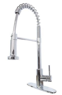 Empire Faucets SP5000CH-A Single Lever Spring Faucet with High Arch Coiled Spout, Hammer Style - Chrome