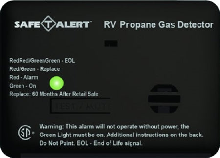 Safe-T-Alert 20-441-P-BL Mini Hard-Wired Propane/LP Gas Alarm - 12V, 20 Series, Black
