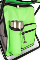 Camco 51909 Camping Stool Backpack Cooler - Green