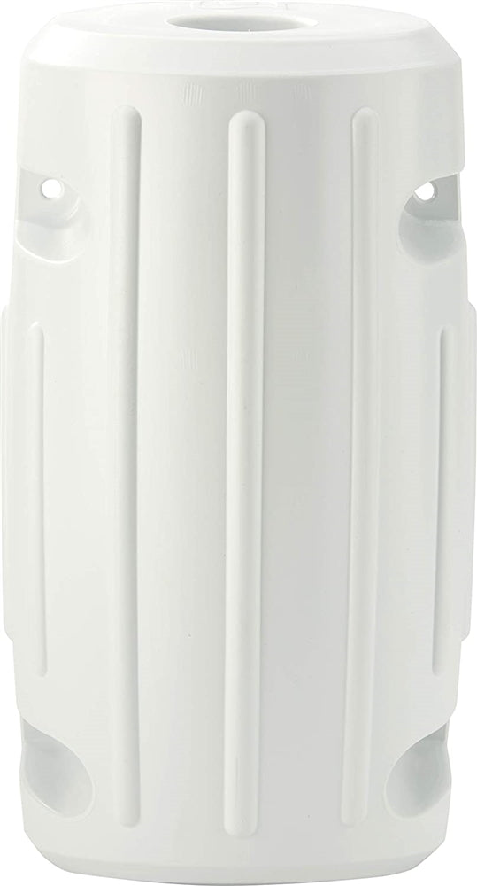 Attwood 93533-1 Softside Dock Fender ,Post Slide On, White - 7" x 15"