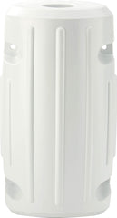 Attwood 93533-1 Softside Dock Fender ,Post Slide On, White - 7" x 15"